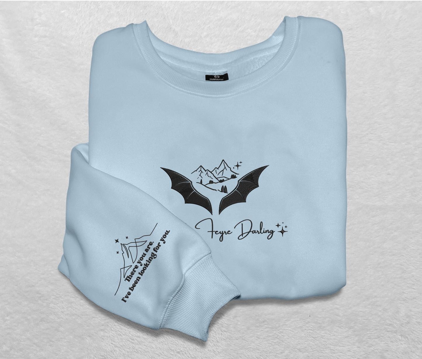 Hello, Feyre Darling Embroidered Sweatshirt, Velaris Acotar Art Embroidered Shirt, Fourth Wing Bookish Trendy Shirt, Gift For Book Lover
