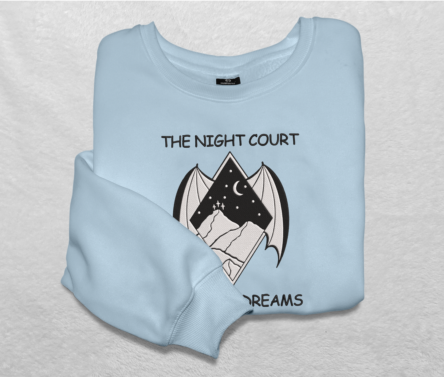 The Night Court Embroidered Embroidered Sweatshirt, Court Of Dreams Art Shirt, Velaris Shirt, Acotar Shirt, Basgiath War College, Gift For Book Lover