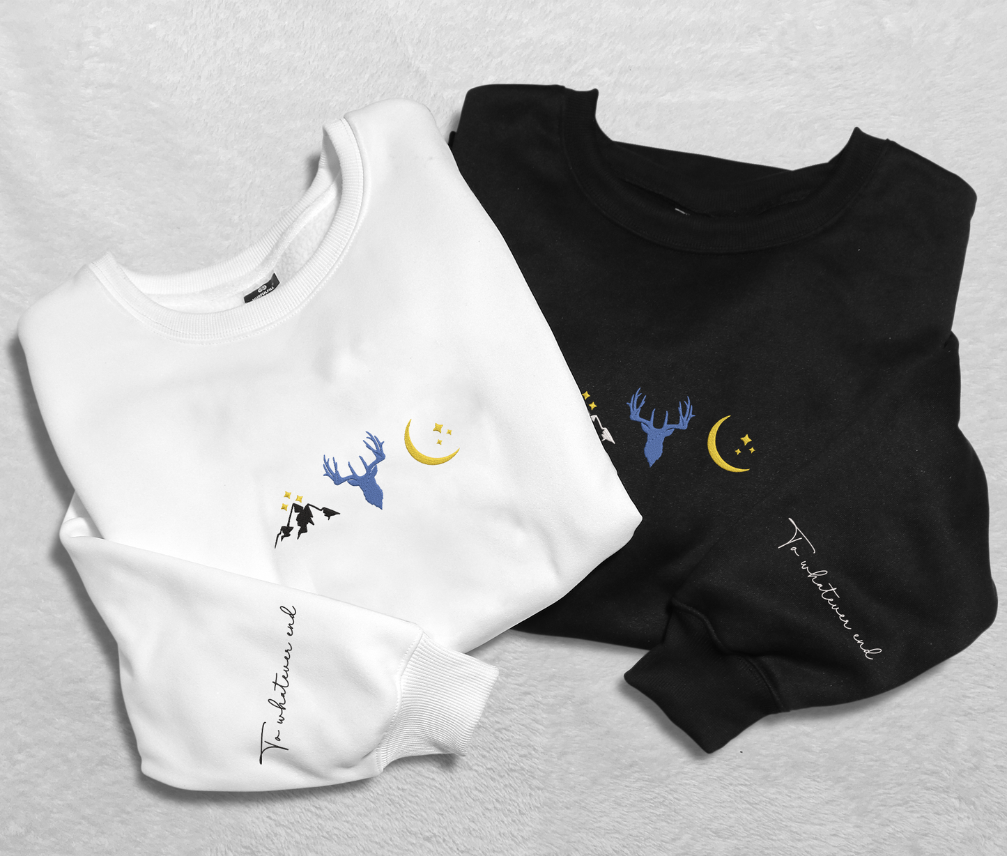 Embroidered Sjm Acotar Sweatshirt, Embroidered To Whatever End Sleeve Crewneck, For Rhysand & Feyre Fan Club, Gift For Readers, For Book Lover
