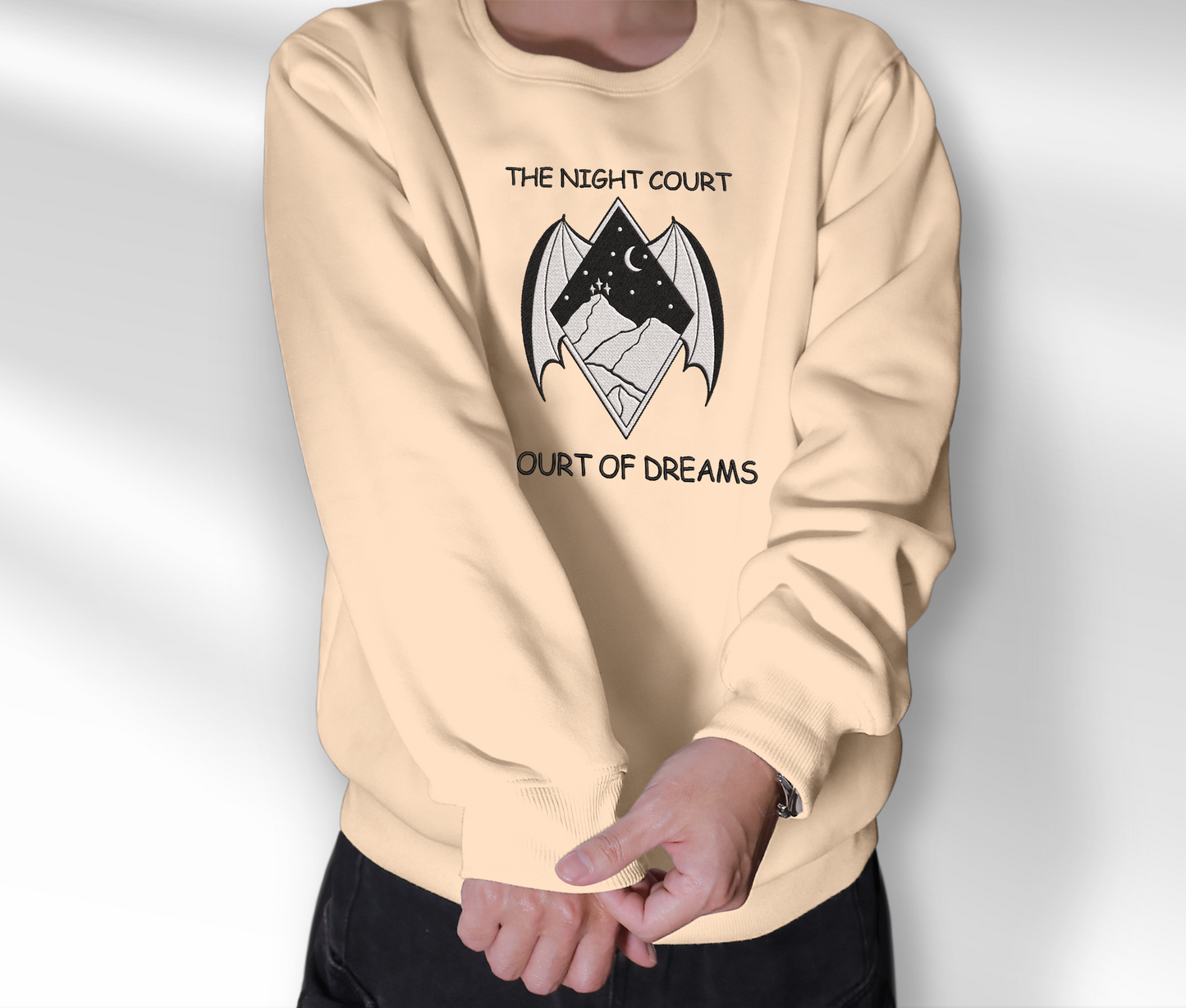 The Night Court Embroidered Embroidered Sweatshirt, Court Of Dreams Art Shirt, Velaris Shirt, Acotar Shirt, Basgiath War College, Gift For Book Lover