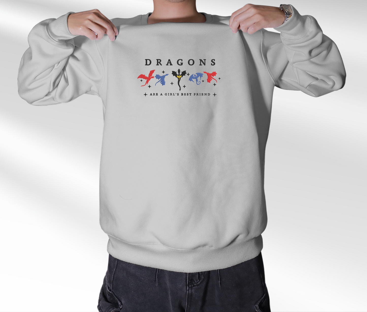 Dragons Fourth Wing Embroidered Sweatshirt, Fly Or Die Embroidered Crewneck, Gift For Fan Club Empyrean Series, Gift For Readers, For Book Lover