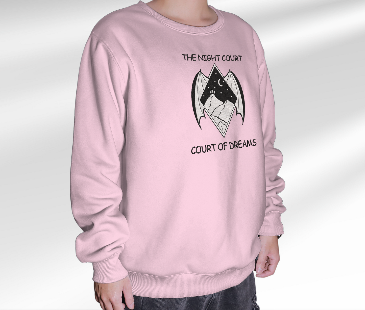 The Night Court Embroidered Embroidered Sweatshirt, Court Of Dreams Art Shirt, Velaris Shirt, Acotar Shirt, Basgiath War College, Gift For Book Lover