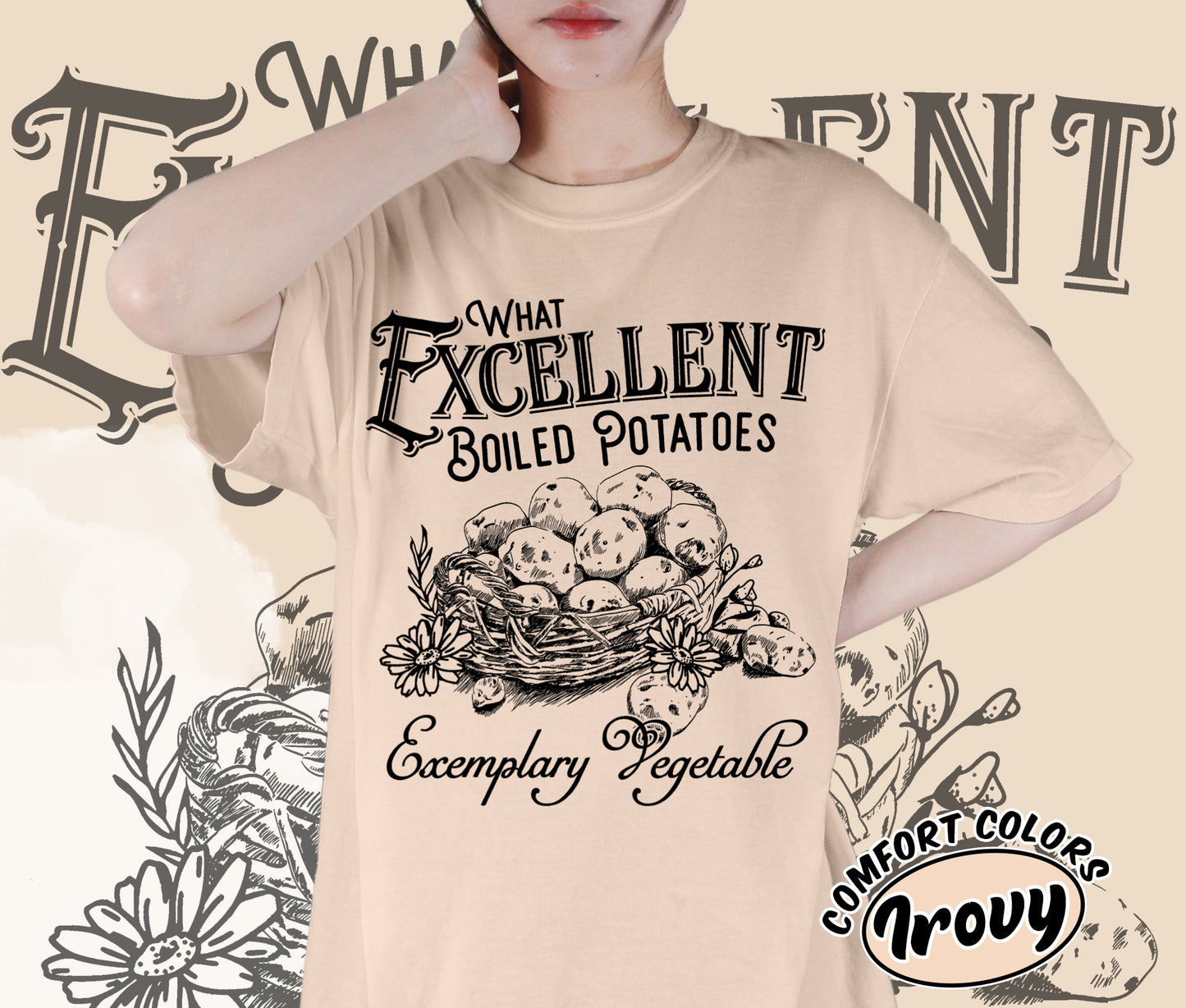 Excellent Boiled Potatoes Pride and Prejudice Shirt Jane Austen Shirt Pemberley Shirt Funny Mr Collins Mr Darcy Shirt, Romantasy Readers Shirt, Bookish Bookworm Book Nerd Shirt, Gift for Her, Gift for Readers for Book Lovers