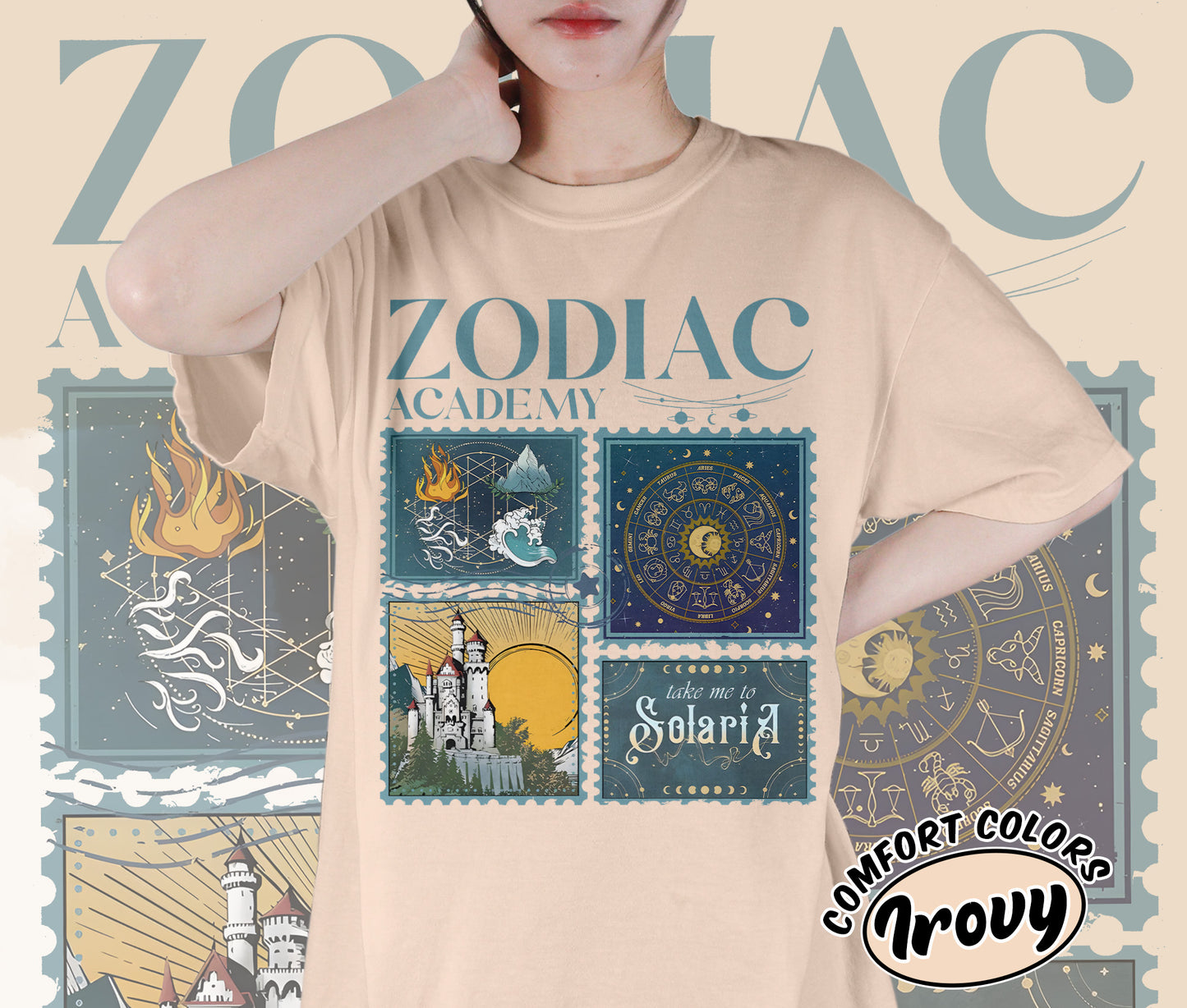 Zodiac Academy Shirt, Celestial Heirs Band Shirt, Terra Aer, Ignis and Aqua, Professor Lance Orion, Almighty Sovereign Society, Romantasy Readers Shirt, Bookish Bookworm Book Nerd Shirt, Gift for Her, Gift for Readers for Book Lovers