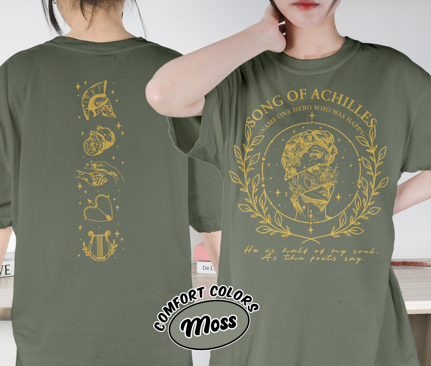 Song of Achilles Shirt, Achilles and Patroclus Shirt, Name One Hero Shirt, Romantasy Readers Shirt, Bookish Bookworm Book Nerd Shirt, Gift for Her, Gift for Readers for Book Lovers