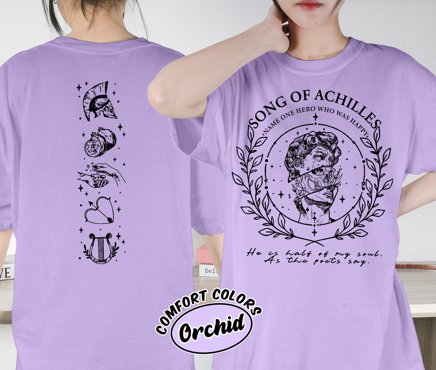 Song of Achilles Shirt, Achilles and Patroclus Shirt, Name One Hero Shirt, Romantasy Readers Shirt, Bookish Bookworm Book Nerd Shirt, Gift for Her, Gift for Readers for Book Lovers