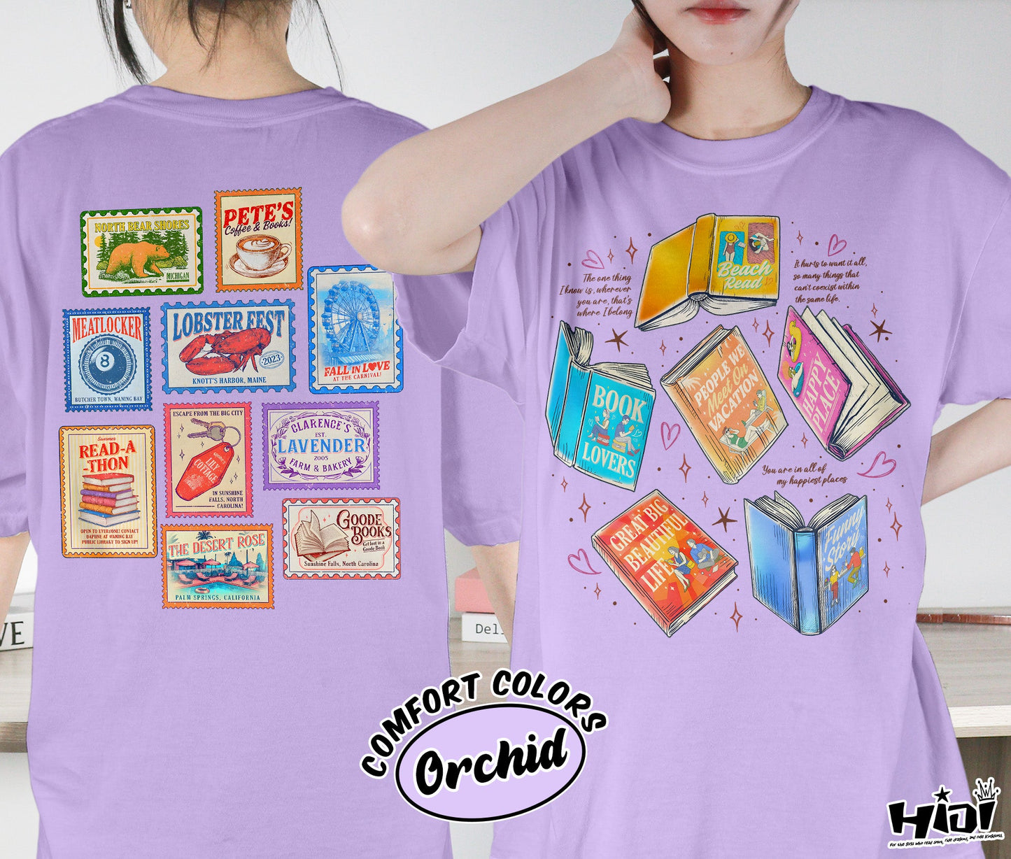 Emily Henry Books Stamp Shirt, Beach Read Shirt, Sunshine Falls Shirt, Happy Place Inspired Shirt, Romantasy Readers Shirt, Bookish Bookworm Book Nerd Shirt, Gift for Her, Gift for Readers for Book Lovers
