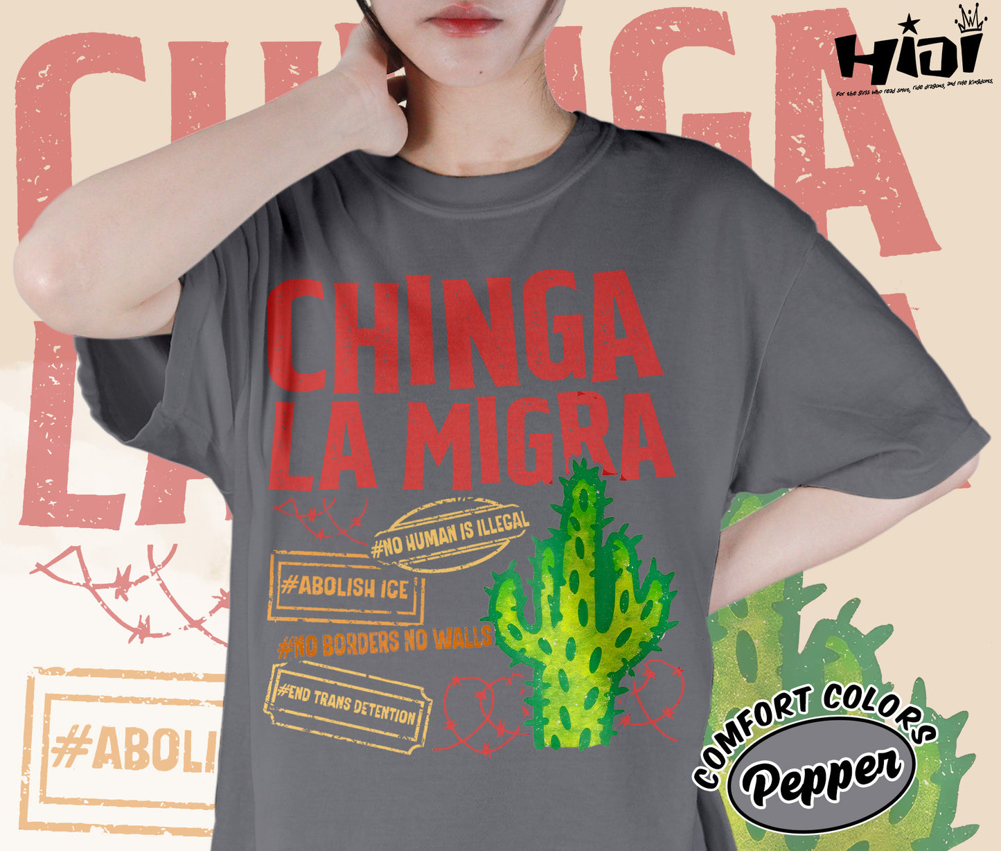 End Ice Political Shirt, Chinga La Migra Abolish Ice Shirt, No Human Is Illegal Shirt, Immigrant Human Rights, Social Justice, Romantasy Readers Shirt, Bookish Bookworm Book Nerd Shirt, Gift for Her, Gift for Readers for Book Lovers