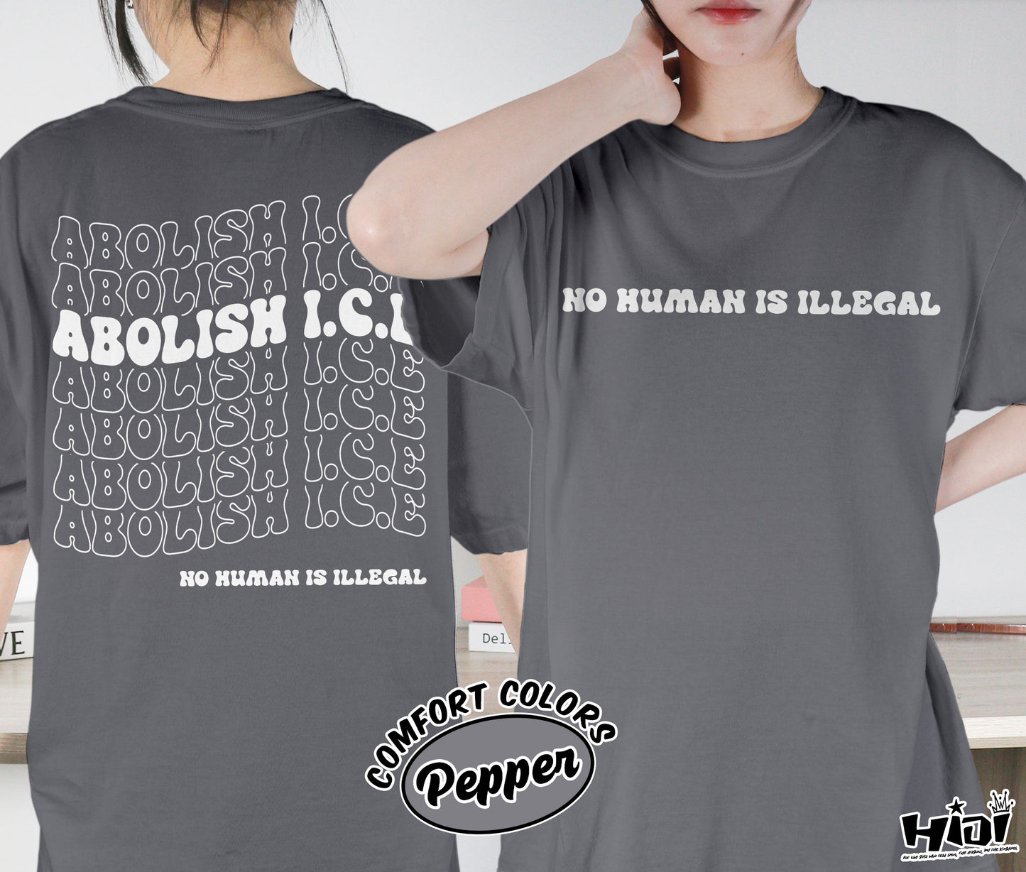 Abolish Ice No Human Is Illegal Shirt, End Ice Political Shirt, Pro Immigrant Shirt, DACA Shirt, Social Justice Shirt, Bookish Bookworm Book Nerd Shirt, Gift for Her, Gift for Readers for Book Lovers