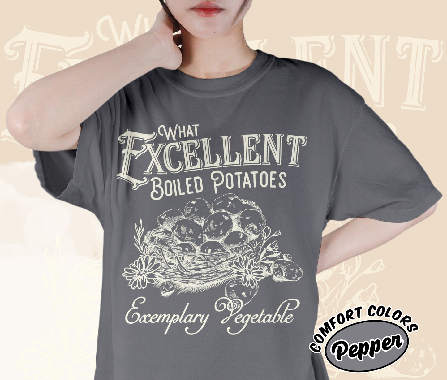 Excellent Boiled Potatoes Pride and Prejudice Shirt Jane Austen Shirt Pemberley Shirt Funny Mr Collins Mr Darcy Shirt, Romantasy Readers Shirt, Bookish Bookworm Book Nerd Shirt, Gift for Her, Gift for Readers for Book Lovers