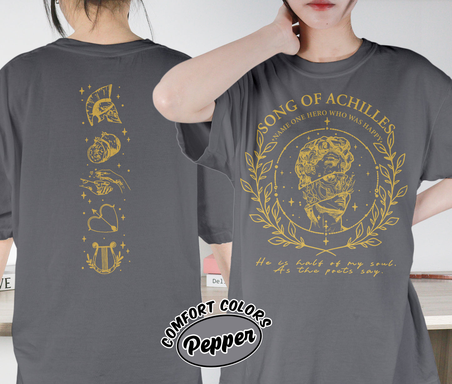 Song of Achilles Shirt, Achilles and Patroclus Shirt, Name One Hero Shirt, Romantasy Readers Shirt, Bookish Bookworm Book Nerd Shirt, Gift for Her, Gift for Readers for Book Lovers