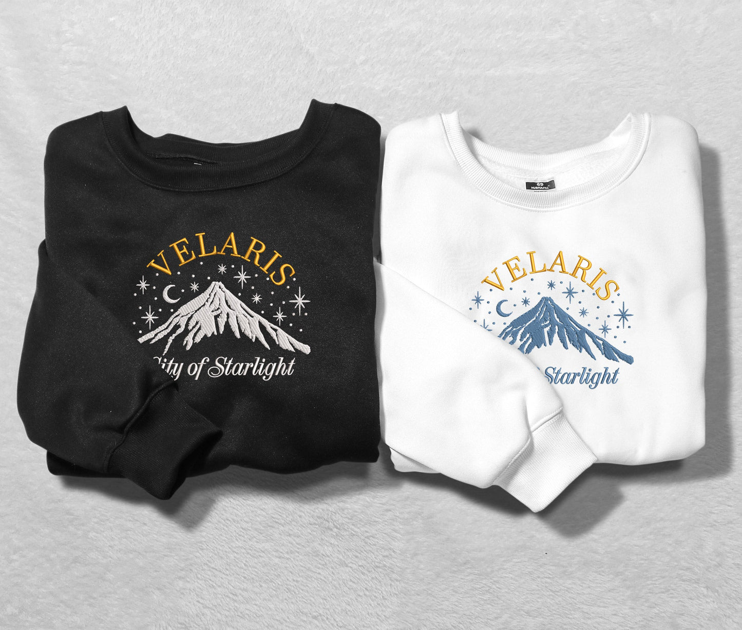 Velaris Embroidered Sweatshirt, Mountain Stars Velaris City Of Starlight Crewneck, Shirt For Acotar Fan Club, Gift For Readers For Book Lover