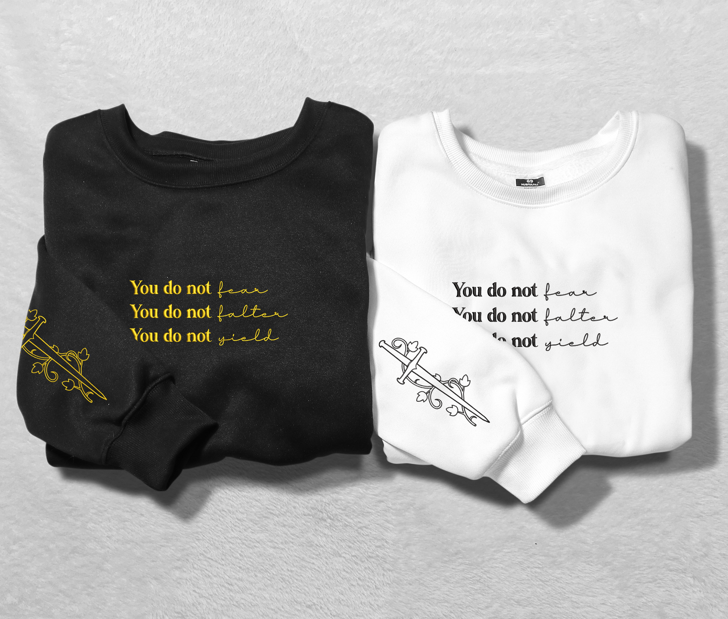 Embroidered Acotar Quote Sweatshirt, You do not yield Embroidered Crewneck, Kingdom Of Ash, Gift For Acotar Fan Club, For Readers, For Book Lover