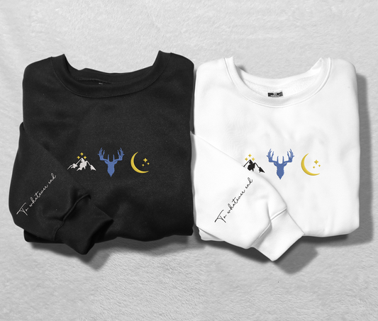 Embroidered Sjm Acotar Sweatshirt, Embroidered To Whatever End Sleeve Crewneck, For Rhysand & Feyre Fan Club, Gift For Readers, For Book Lover