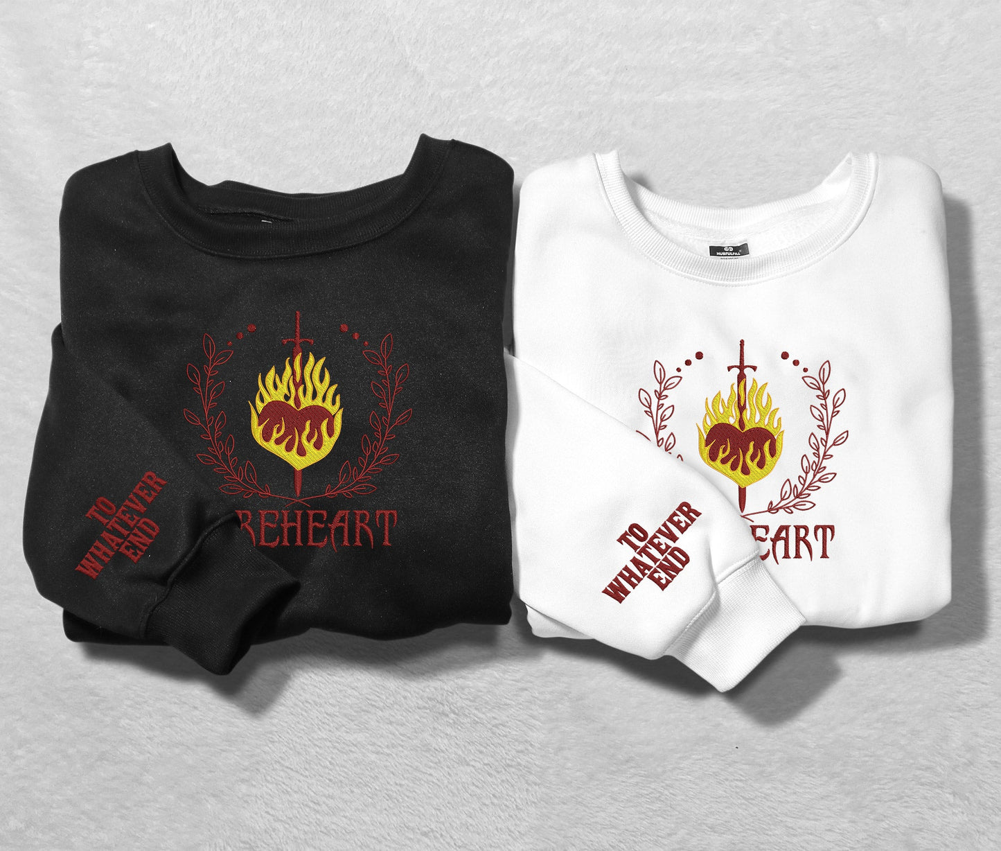 Fireheart Embroidered Sweatshirt, Throne Of Glass Quote Embroidered Crewneck, Empire Of Storms Heir Of Fire, Gift For Readers For Book Lover