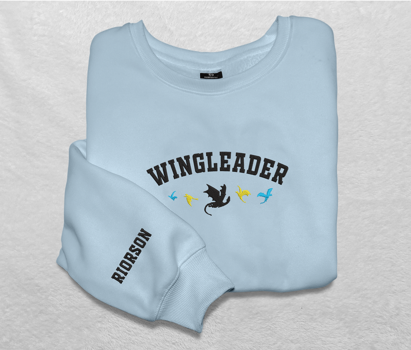 Embroidered Xaden Riorson Wingleader Sweatshirt, Embroidered Dragon Rider Crewneck, For Fourth Wing Fan Club, Gift For Readers For Book Lover