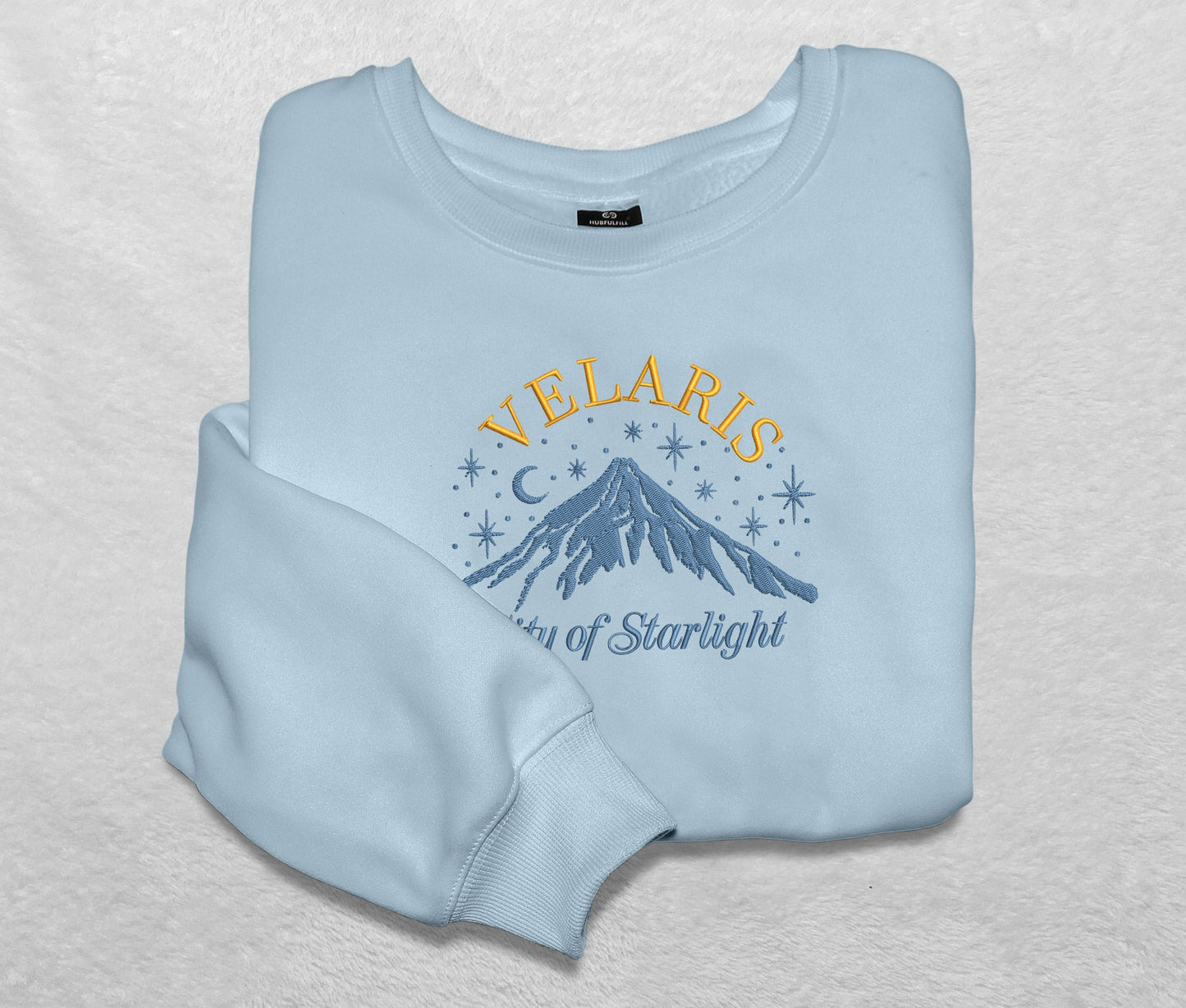 Velaris Embroidered Sweatshirt, Mountain Stars Velaris City Of Starlight Crewneck, Shirt For Acotar Fan Club, Gift For Readers For Book Lover