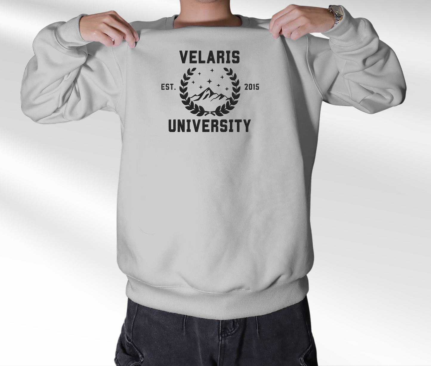 Velaris University Embroidered Sweatshirt, Acotar Velaris Embroidered Shirt, Fourth Wing Shirt, Basgiath War College, Acotar Shirt, Sarah J Maas, Gift For Book Lover