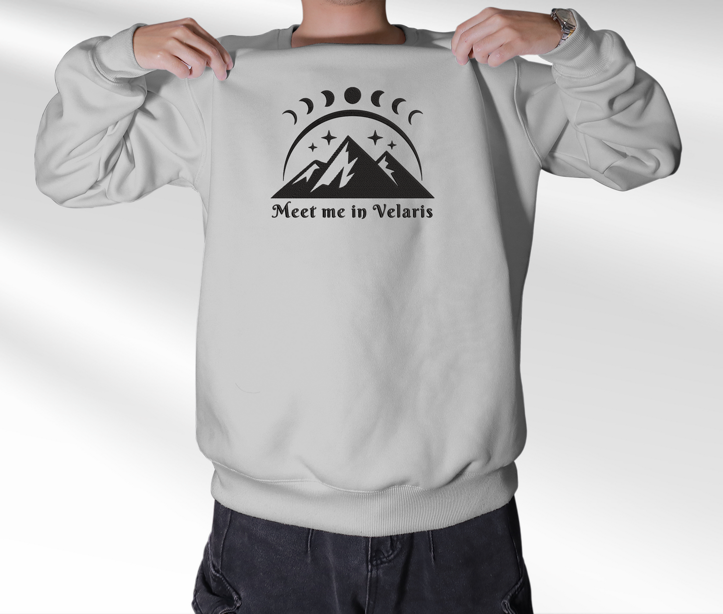 Meet Me In Velaris Embroidered Sweatshirt, Velaris Shirt, Acotar Shirt, Basgiath War College, Gift For Book Lover