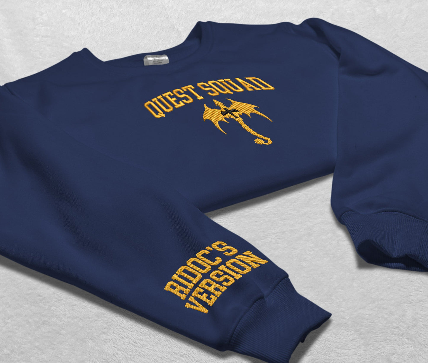 Embroidered Quest Squad Dragon Sweatshirt, Ridoc’s Version Embroidered Crewneck, Gift For Fan Club Onyx Storm Empyrean Series, For Book Lover