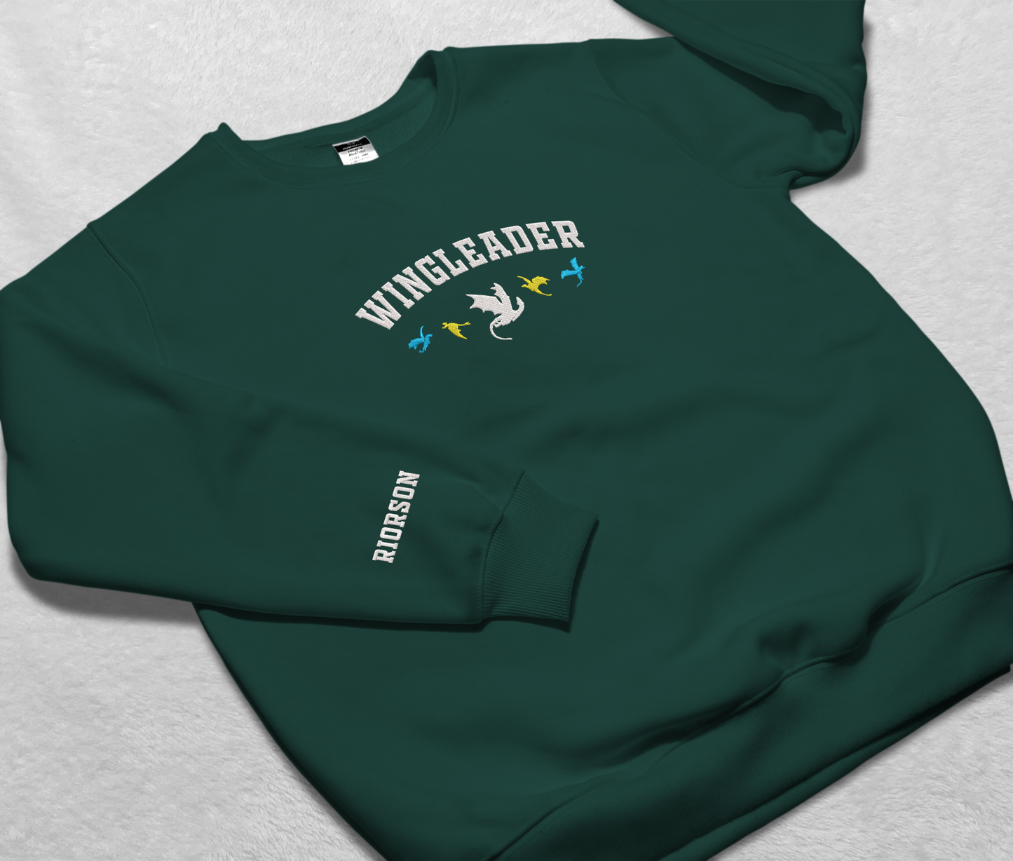 Embroidered Xaden Riorson Wingleader Sweatshirt, Embroidered Dragon Rider Crewneck, For Fourth Wing Fan Club, Gift For Readers For Book Lover