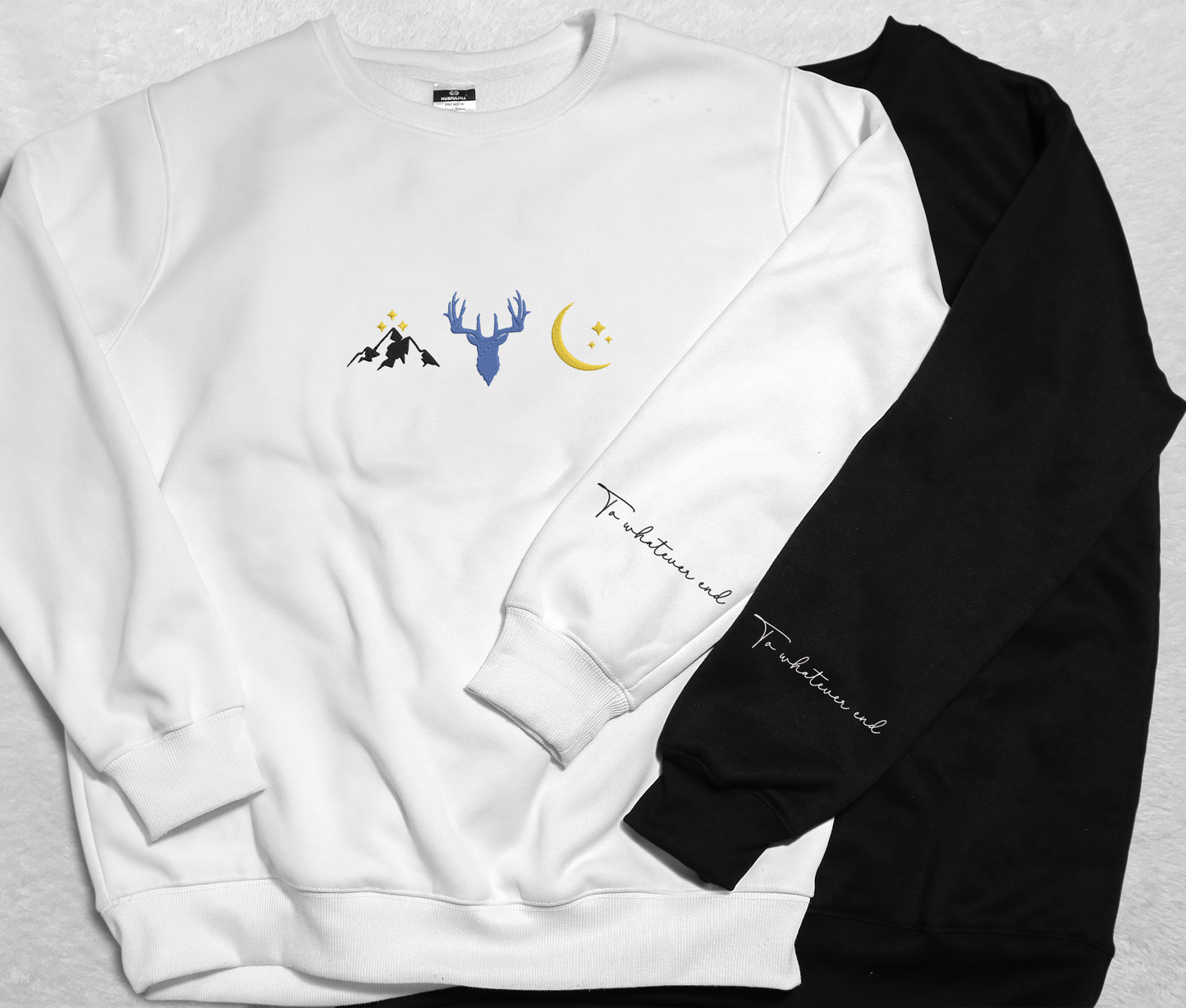 Embroidered Sjm Acotar Sweatshirt, Embroidered To Whatever End Sleeve Crewneck, For Rhysand & Feyre Fan Club, Gift For Readers, For Book Lover