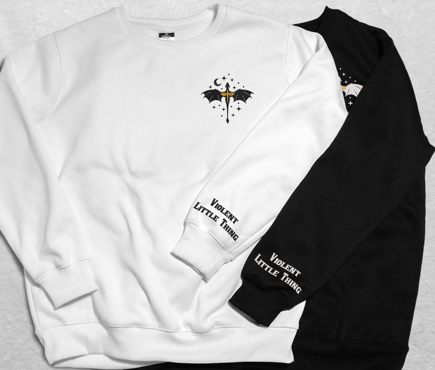 Embroidered Dragon Violent Little Thing Sweatshirt, Basgiath War College Crewneck, Gift For Fourth Wing Fan Club, Gift For Readers For Book Lover