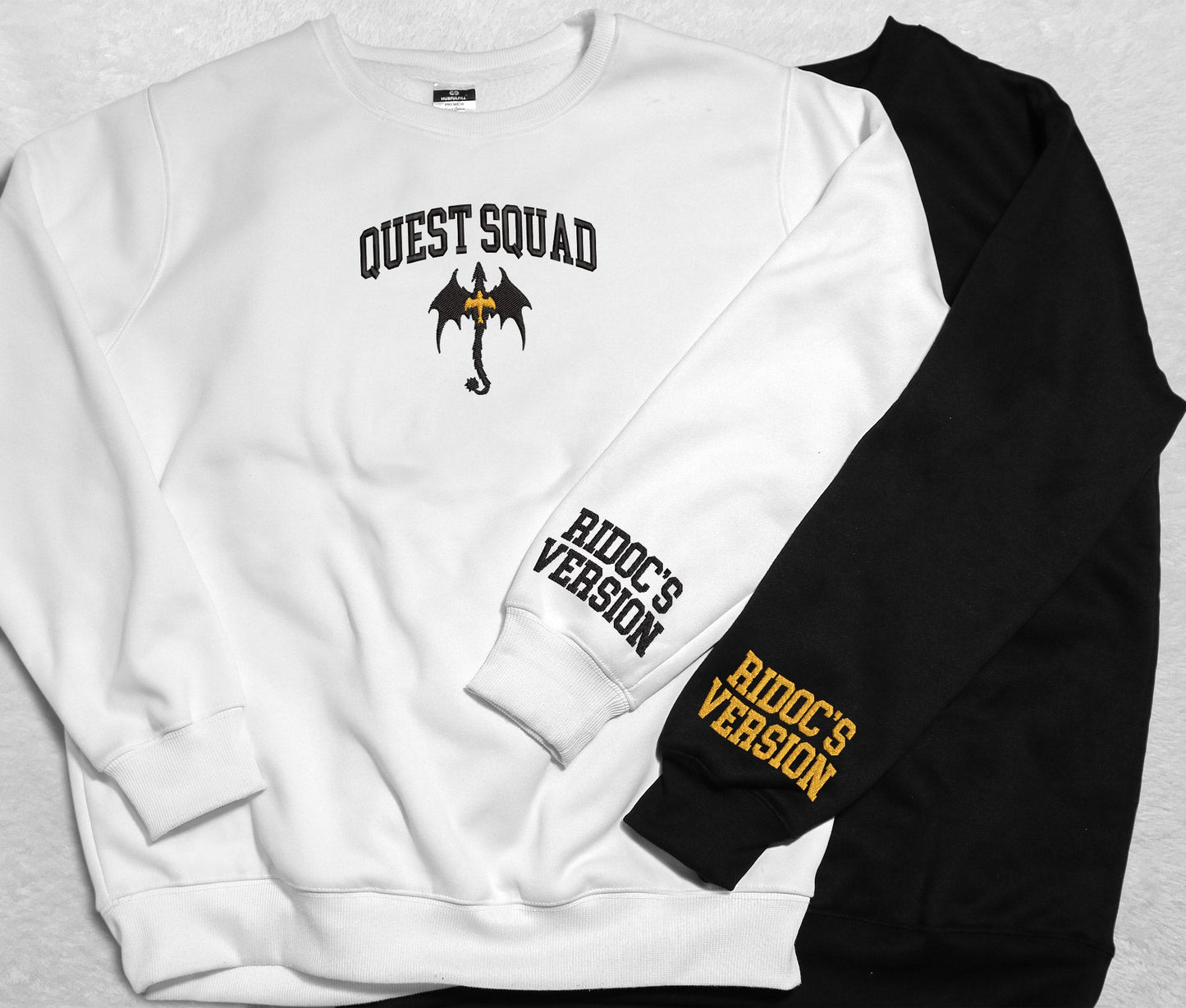 Embroidered Quest Squad Dragon Sweatshirt, Ridoc’s Version Embroidered Crewneck, Gift For Fan Club Onyx Storm Empyrean Series, For Book Lover
