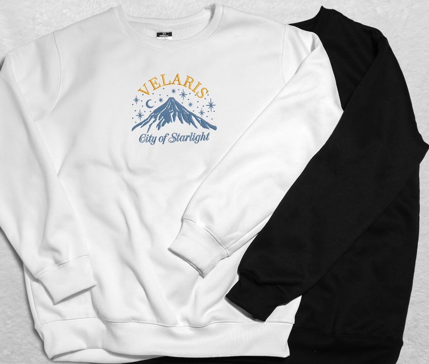 Velaris Embroidered Sweatshirt, Mountain Stars Velaris City Of Starlight Crewneck, Shirt For Acotar Fan Club, Gift For Readers For Book Lover