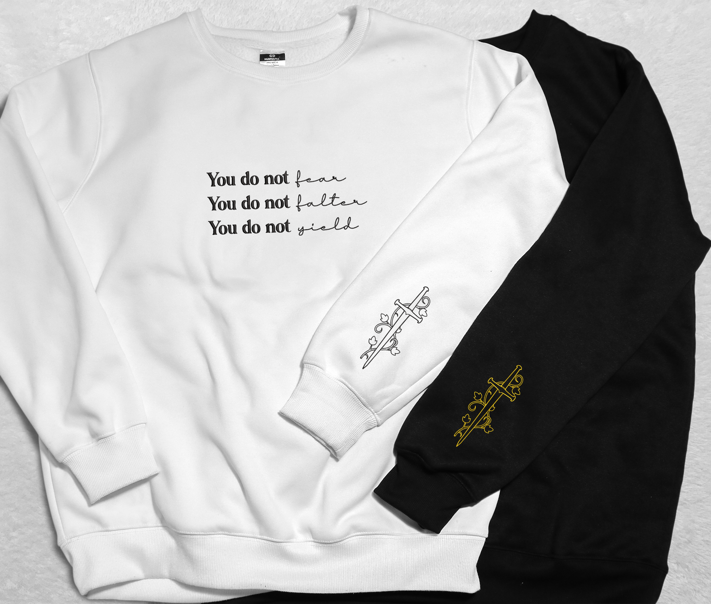 Embroidered Acotar Quote Sweatshirt, You do not yield Embroidered Crewneck, Kingdom Of Ash, Gift For Acotar Fan Club, For Readers, For Book Lover