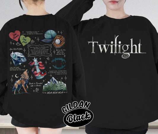 Vampire Wolf Romance Shirt, Twilight Inspired Shirt, Vampire Romance Shirt, Spooky Cozy Shirt, Romantasy Readers Shirt, Bookish Bookworm Book Nerd Shirt, Gift for Her, Gift for Readers for Book Lovers