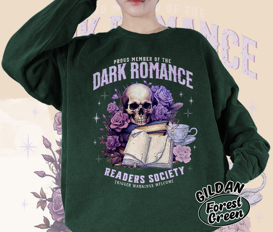 Dark Romance Readers Society Shirt Romance Reader Shirt Dark Academia Shirt Smut Reader Shirt, Bookish Bookworm Book Nerd Shirt, Gift for Her, Gift for Readers for Book Lovers