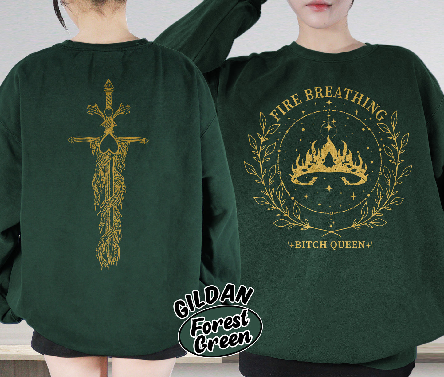 Fire Breathing Bitch Queen Shirt, Throne of Glass Merch Shirt, The Thirteen Kingsflame Fan Shirt,, Romantasy Readers Shirt, Bookish Bookworm Book Nerd Shirt, Gift for Her, Gift for Readers for Book Lovers
