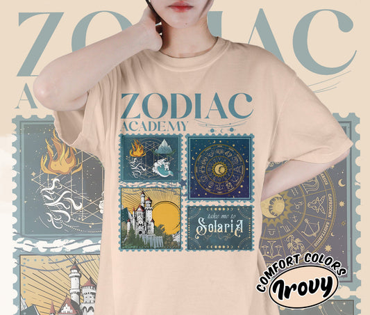 Zodiac Academy Shirt, Celestial Heirs Band Shirt, Terra Aer, Ignis and Aqua, Professor Lance Orion, Almighty Sovereign Society, Romantasy Readers Shirt, Bookish Bookworm Book Nerd Shirt, Gift for Her, Gift for Readers for Book Lovers