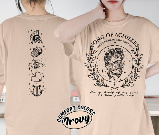 Song of Achilles Shirt, Achilles and Patroclus Shirt, Name One Hero Shirt, Romantasy Readers Shirt, Bookish Bookworm Book Nerd Shirt, Gift for Her, Gift for Readers for Book Lovers