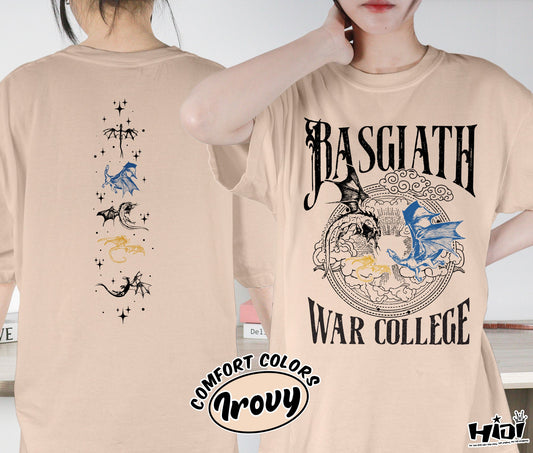 Basgiath War College Shirt, Dragon Fourth Wing Shirt, Iron Flame Shirt, Tairn and Violet Sorrengail Shirt, Romantasy Readers Shirt, Bookish Bookworm Book Nerd Shirt, Gift for Her, Gift for Readers for Book Lovers