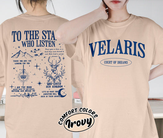 Velaris Shirt, City of Starlight Shirt, Acotar Shirt, To The Stars Who Listen Shirt, Romantasy Readers Shirt, Bookish Bookworm Book Nerd Shirt, Gift for Her, Gift for Readers for Book Lovers