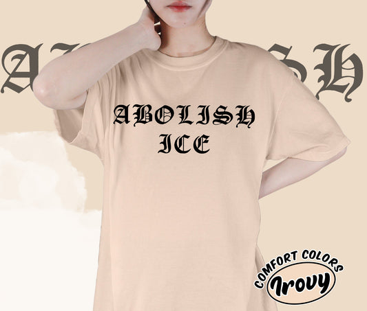 Abolish ICE Shirt No Human Is Illegal Shirt, Immigrant Rights Political Shirt, End ICE Aesthetic Social Justice Shirt, Bookish Bookworm Book Nerd Shirt, Gift for Her, Gift for Readers for Book Lovers