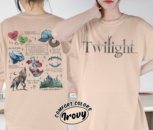 Vampire Wolf Romance Shirt, Twilight Inspired Shirt, Vampire Romance Shirt, Spooky Cozy Shirt, Romantasy Readers Shirt, Bookish Bookworm Book Nerd Shirt, Gift for Her, Gift for Readers for Book Lovers