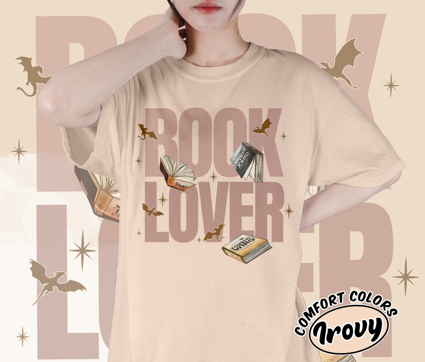 Book Lover Shirt, Fourth Wing Dragon Reader Shirt, Fantasy Bookish Shirt, Romance Readers Shirt, Fantasy Readers Shirt, Bookish Bookworm Book Nerd Shirt, Gift for Her, Gift for Readers for Book Lovers