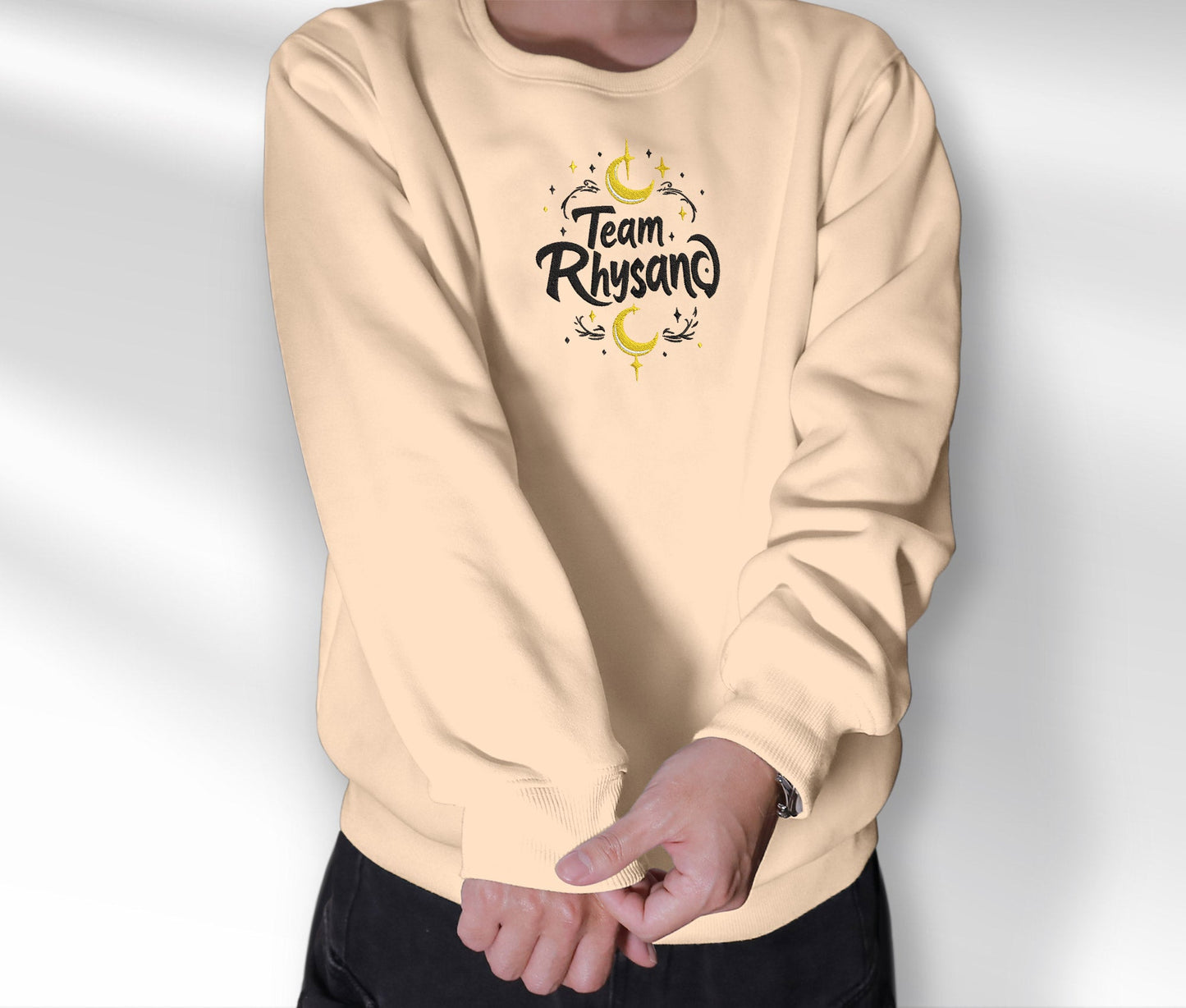 Acotar Team Rhysand Embroidered Sweatshirt, Acotar Merch Crewneck, Gift For Acotar Fan Club, Rhysand Fan Club, Gift For Readers, For Book Lover