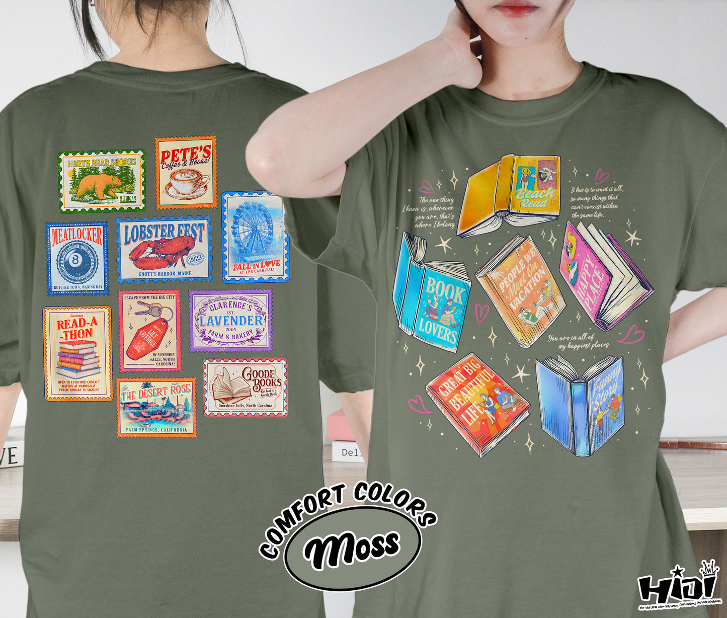 Emily Henry Books Stamp Shirt, Beach Read Shirt, Sunshine Falls Shirt, Happy Place Inspired Shirt, Romantasy Readers Shirt, Bookish Bookworm Book Nerd Shirt, Gift for Her, Gift for Readers for Book Lovers