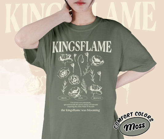 Kingsflame of Terrasen Shirt, Acotar Bookish Shirt, Throne of Glass Flower Shirt, Fireheart Aelin Galathynius Shirt, Bookish Bookworm Book Nerd Shirt, Gift for Her, Gift for Readers for Book Lovers