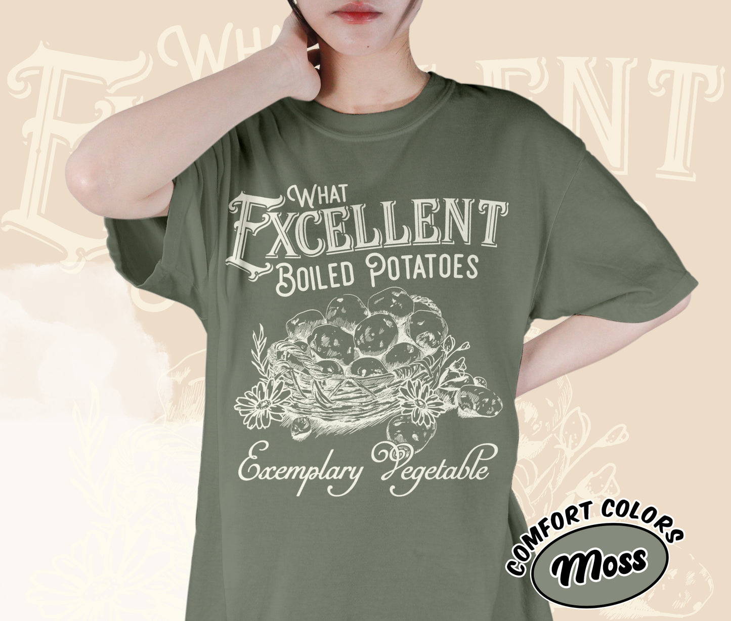 Excellent Boiled Potatoes Pride and Prejudice Shirt Jane Austen Shirt Pemberley Shirt Funny Mr Collins Mr Darcy Shirt, Romantasy Readers Shirt, Bookish Bookworm Book Nerd Shirt, Gift for Her, Gift for Readers for Book Lovers