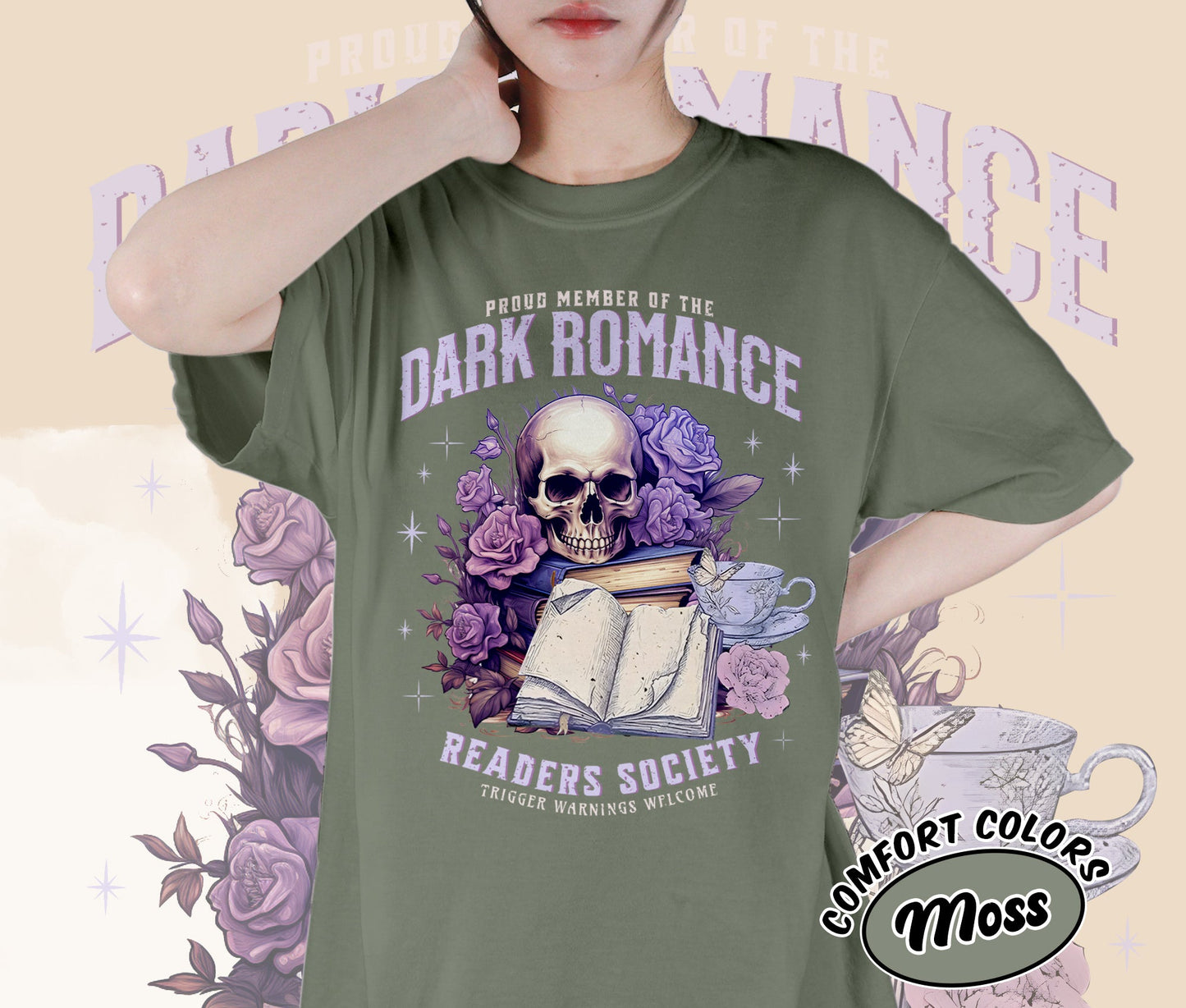 Dark Romance Readers Society Shirt Romance Reader Shirt Dark Academia Shirt Smut Reader Shirt, Bookish Bookworm Book Nerd Shirt, Gift for Her, Gift for Readers for Book Lovers