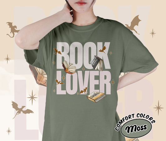 Book Lover Shirt, Fourth Wing Dragon Reader Shirt, Fantasy Bookish Shirt, Romance Readers Shirt, Fantasy Readers Shirt, Bookish Bookworm Book Nerd Shirt, Gift for Her, Gift for Readers for Book Lovers