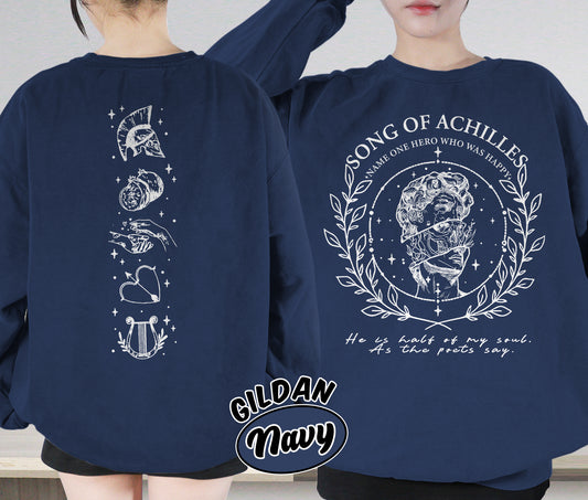 Song of Achilles Shirt, Achilles and Patroclus Shirt, Name One Hero Shirt, Romantasy Readers Shirt, Bookish Bookworm Book Nerd Shirt, Gift for Her, Gift for Readers for Book Lovers