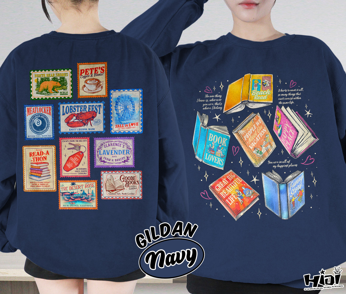 Emily Henry Books Stamp Shirt, Beach Read Shirt, Sunshine Falls Shirt, Happy Place Inspired Shirt, Romantasy Readers Shirt, Bookish Bookworm Book Nerd Shirt, Gift for Her, Gift for Readers for Book Lovers