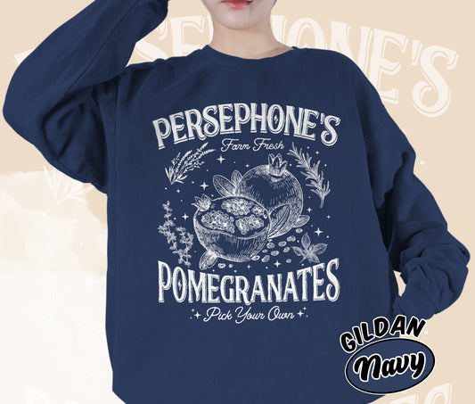 Persephone's Pomegranate Farm Shirt, Greek Goddess Mythology Shirt, Cottagecore Shirt, Romantasy Readers Shirt, Bookish Bookworm Book Nerd Shirt, Gift for Her, Gift for Readers for Book Lovers