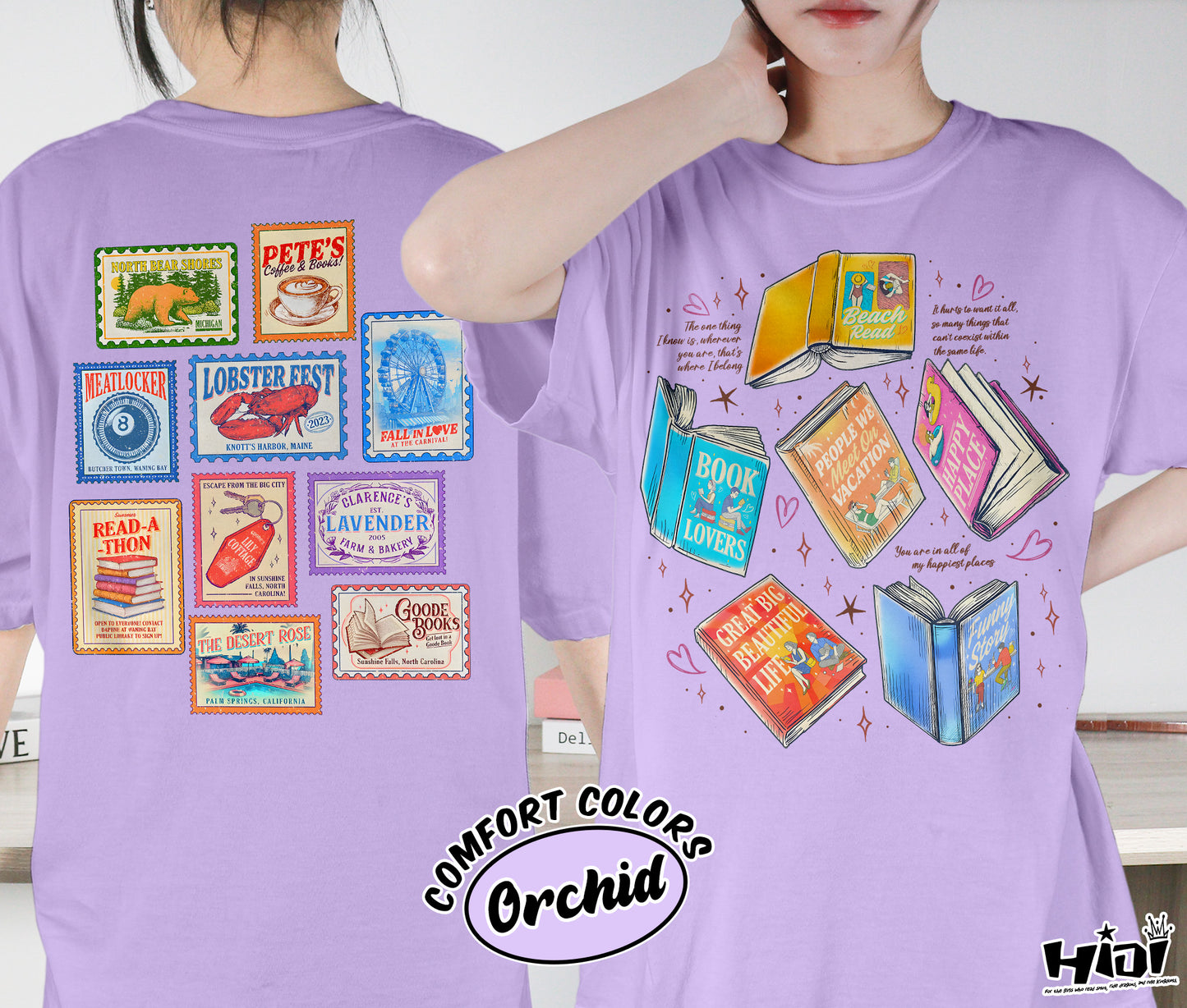Emily Henry Books Stamp Shirt, Beach Read Shirt, Sunshine Falls Shirt, Happy Place Inspired Shirt, Romantasy Readers Shirt, Bookish Bookworm Book Nerd Shirt, Gift for Her, Gift for Readers for Book Lovers